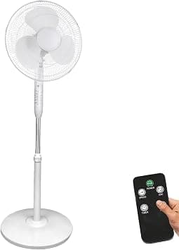 Jorunb Standing Fan for Bedroom,90°Oscillating Floor Fan Cold,Quiet Oscillating Pedestal Fan 3-Speed Quiet Operation,Adjustable Height & Tilt,Powerful Cooling for Home,Bedroom,Office(White) on Amazon.ae - Price Tracker
