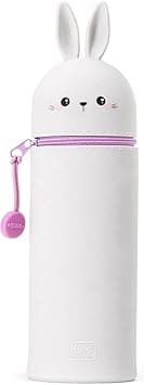 Legami - Pencil Case 2 in 1 Soft Silicone, Kawaii, Table Pen Holder, Zipper Closure, Diameter 6.3 cm, Bunny Theme - Amazon.ae Price Tracker