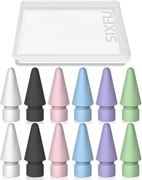 12 PCS Tips for Apple Pencil tip, Apple Pen Tips Compatible with iPad Pencil Tip Nib with Cover Case for Apple Pencil Pro/USB-C/ 1st Gen/ 2nd Generation iPencil(White,Black,Pink,Blue,Purple,Green) على Amazon.ae - متتبع الأسعار