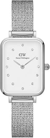 Daniel Wellington Quadro Lumine Pressed Sterling 20x26mm White Dial Women's Silver Watch on Amazon.ae - Price Tracker