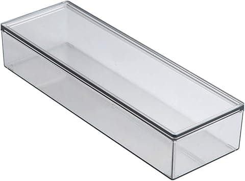 Transparent Flatware Tray Kitchen Drawer Organizer with Lid - Plastic Kitchen Cutlery Tray and Utensil Silverware Storage Container with Cover - Dinnerware Holder for Camper Picnic on Amazon.ae - Price Tracker