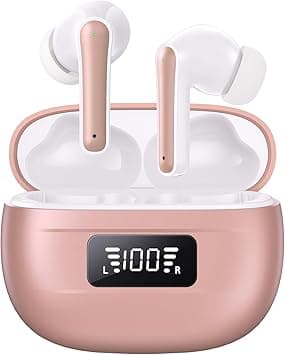 Earbuds Headphones Wireless, Earphones with HiFi Stereo Deep Bass, Bluetooth 5.3 Earphones with 6 ENC Noise Cancelling Mic, Dual LED Display, 50H Playtime, IPX8 Waterproof - Amazon.ae Price Tracker