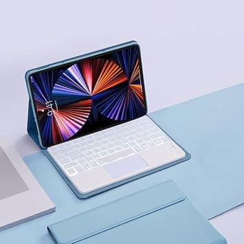 Gruattreay Arabic and English Touchpad Keyboard Case Compatible with Honor Pad 10 12.1'' 2025 (HEY3-W00/W10),Backlight, Multi-Touch Trackpad Keayboard, Flip Stand Case (Blue) on Amazon.ae - Price Tracker