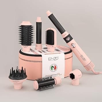ENZO Professional EN-4133-Pro2 7-in-1 Air Hair Styler for Women, Multi-Function Hair Dryer, Auto Curler, Straightener & Volumizer, Airflow Styling Technology - Intl Version على Amazon.ae - متتبع الأسعار
