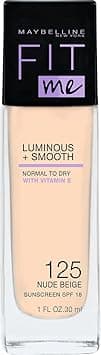 Maybelline New York Fit Me Octinoxate Sunscreen SPF 18 Face Foundation - 1.01 oz., 125 Nude Beige on Amazon.ae - Price Tracker