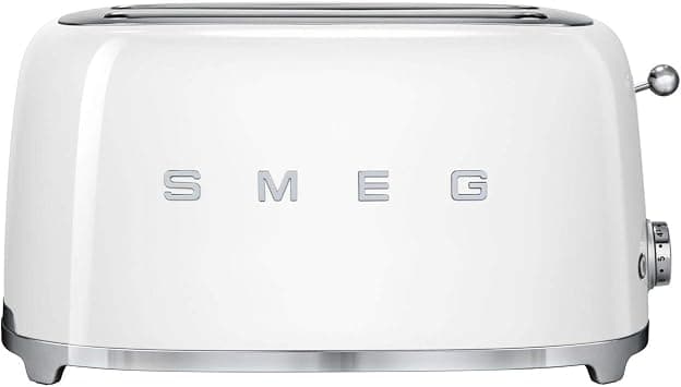 Smeg TSF02WHUK, 50's Retro Style 4 Slice Toaster,6 Browning Levels,2 Extra Wide Bread Slots, Defrost and Reheat Functions, Removable Crumb Tray, White, 1 Year Warranty on Amazon.ae - Price Tracker