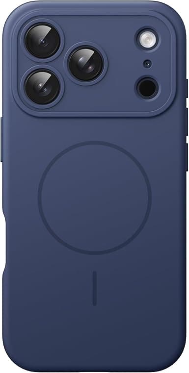 JETech Magnetic Silicone Case for iPhone 17 Pro Max 6.9-Inch, Compatible with MagSafe, Silky Soft Touch, Shock Absorbing Phone Cover with Camera Lens Protection (Dark Blue) on Amazon.ae - Price Tracker