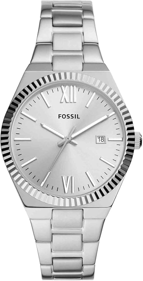 Fossil Scarlette Three-Hand Date Stainless Steel Watch - ES5300 on Amazon.ae - Price Tracker