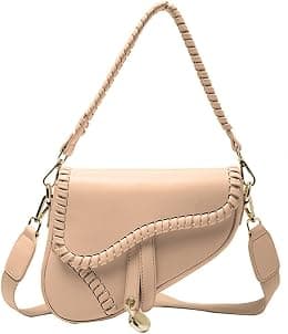 PURFANREE Women Trendy Saddle Shoulder Bag Clutch Purse Underarm Handbag Satchel HandBag Crossbody Bag - Best Deal Finder
