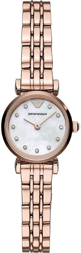 Emporio Armani Women's Mother Of Pearl Dial Stainless Steel Analog Watch - AR11203, Rose Gold - Best Deal Finder
