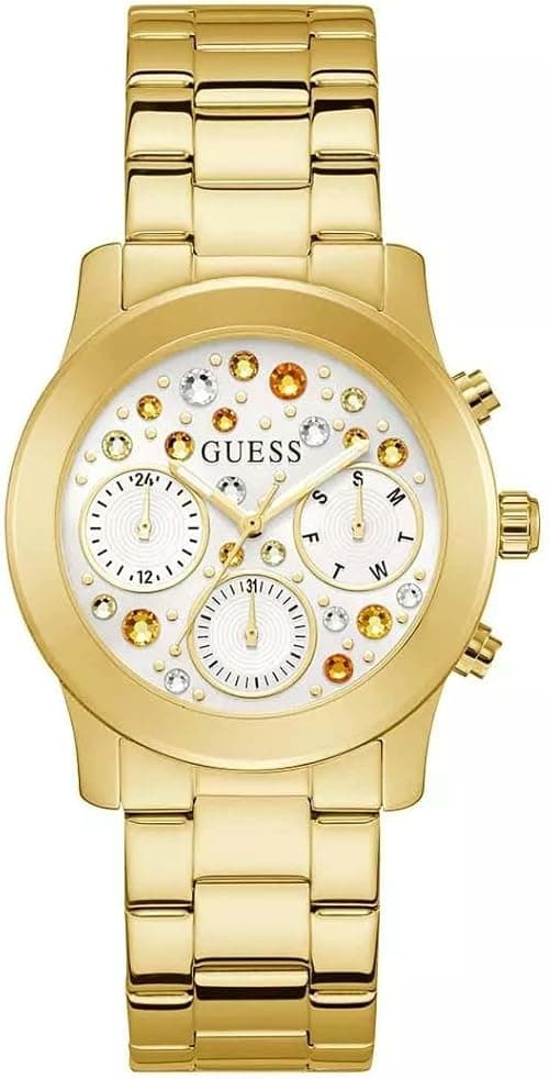 GUESS Gold-Tone Crystal Multifunction Watch on Amazon.ae - Price Tracker