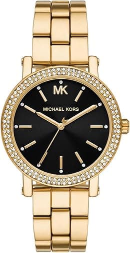 Michael Kors Corey Watch for Women, Quartz Three Hand Movement with Alloy or Leather Strap - Best Deal Finder