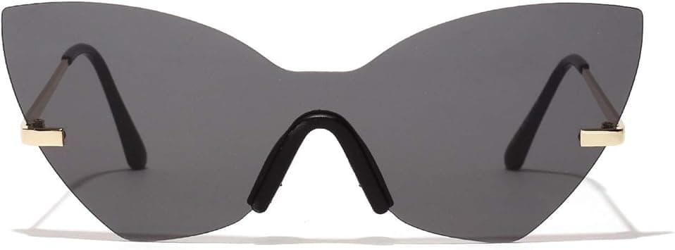 Fashion Sharp-eyed Cat Eye Sunglasses Retro Style Borderless Butterfly Shape Sunglasses for Women (Color : Grey) on Amazon.ae - Price Tracker