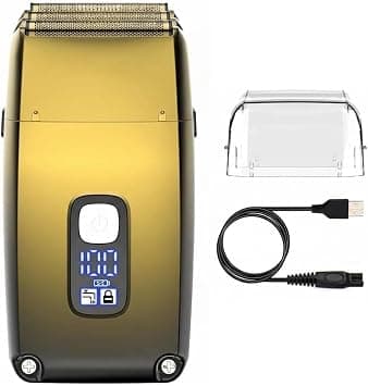 MAKINGTEC Triple Blades Electric Shaver, Cordless Precision Rechargeable Beard Trimmer, Washable, USB, Shaver Razor for Men Close Bald Head Barber Shaver Trimmer Waterproof Wet and Dry (Gold) على Amazon.ae - متتبع الأسعار
