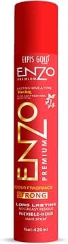 Enzo Premium Hair Spray| Curl Enhancing With Flexible Hold, Long Lasting, No Greasy Residue| All-Day Shine l Suitable for All Hair Types | Weatherproof Styling Solution | 420ML| Pack Of 1 on Amazon.ae - Price Tracker