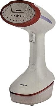 Geepas Handheld Garment Steamer- GGS25021| 1370-1630 W, Fast Heating with Auto Shut-Off| Equipped with Ceramic Head and Detachable Water Tank| White and Maroon, 2 Years Warranty على Amazon.ae - متتبع الأسعار