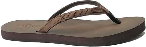 REDVOLUTION Women's Braided Beach Sandals | Classic Synthetic Leather Flip Flop Casual PU Shoe on Amazon.ae - Price Tracker