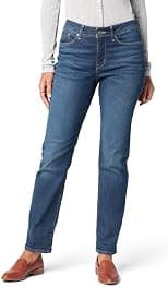 Signature by Levi Strauss & Co. Gold Label womens Curvy Totally Shaping Straight Jeans (Available in Plus Size) Jeans - Best Deal Finder