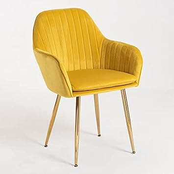 Dining Room Chairs Living Room Chair Velve Fabric Chair For Hotel Restaurant and Office Visitor… (Yellow) on Amazon.ae - Price Tracker
