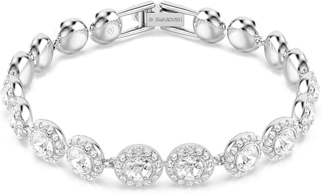 Swarovski Una Angelic Tennis Bracelet, Round Cut, Clear, Rhodium Finished, 6 1/8 to 7 inches, Crystal, crystal on Amazon.ae - Price Tracker