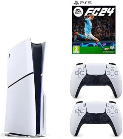 SIE Sony PlayStation 5 Slim Disc with Extra Dualsense White Controller and FC24 - International Version on Amazon.ae - Price Tracker