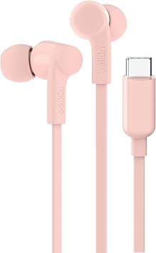 Belkin SoundForm Wired Headphones with USB-C Connector, In-Ear Wired Earphones with Microphone - Wired Earbuds for iPhone 16/15, iPad Mini, Galaxy S24, Android & More (USB-C Headphones) - Pink - Amazon.ae Price Tracker