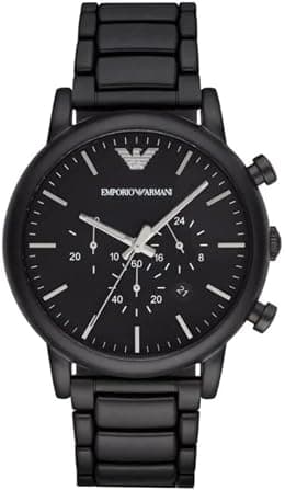 Emporio Armani Herren-Chronograph, Edelstahluhr, 46 mm Gehäusegröße - Best Deal Finder