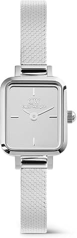 Daniel Wellington DW00100800 Quadro Mini Reflection Stainless Steel Watch for Women, 15.4 mm x 18.2 mm Size, Silver - Best Deal Finder