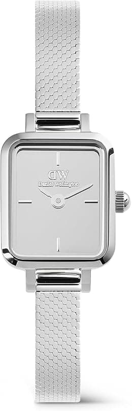 Daniel Wellington DW00100800 Quadro Mini Reflection Stainless Steel Watch for Women, 15.4 mm x 18.2 mm Size, Silver - Best Deal Finder