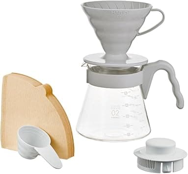 Hario VCSD-02PGR V60 Coffee Server 02 Set, Pale Gray, For 1-4 Cups, Coffee Drip, Made in Japan - Amazon.ae Price Tracker