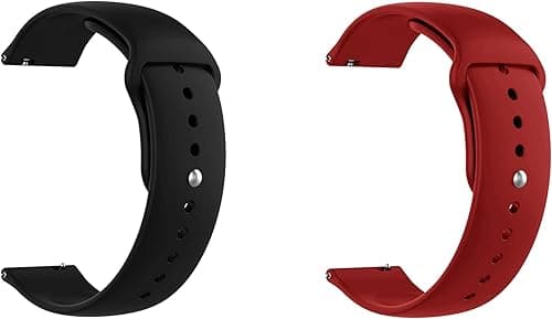 Quick Release Watch Band Compatible With Armani Exchange Drexler Axt2006 Silicone Watch Strap with Button Lock, Pack of 2 (Black and Red) on Amazon.ae - Price Tracker