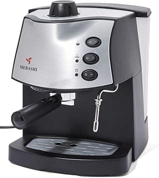 Mebashi Pumb Espresso Coffee Machine 850W ME-ECM2002 Black/Silver/White"Min 1 year manufacturer warranty" on Amazon.ae - Price Tracker