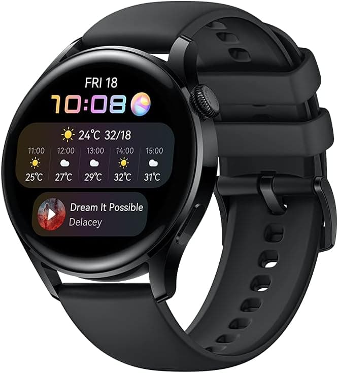 Huawei Watch 3 - 4G Smartwatch With 1.43'' Amoled Display, 3 Days Battery Life, 24/7 Spo2 And Heart Rate Monitoring, Built-In Gps, 5Atm, Black on Amazon.ae - Price Tracker