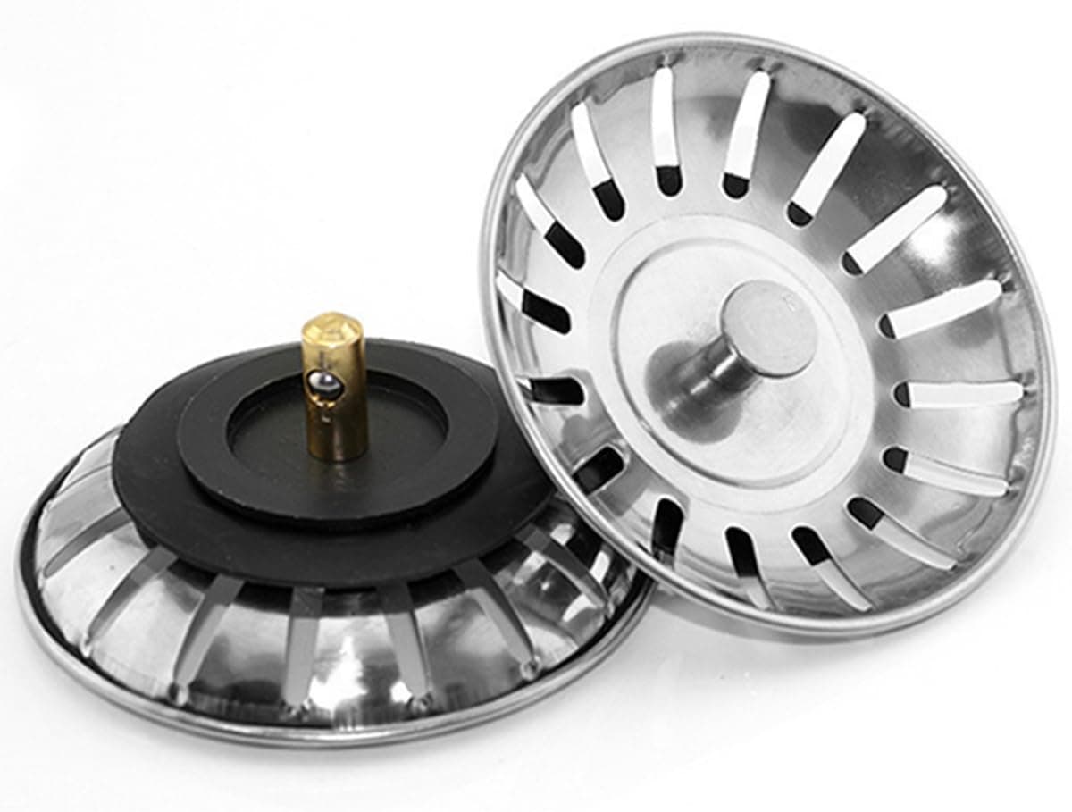 ECVV® 2PCS Sink Strainer Stopper for Kitchen, Universal Silicone Sink Drain Strainer, Food Catcher Strainer Plug for Sink Drain Silver on Amazon.ae - Price Tracker