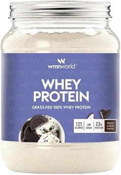 wmnworld Grass-fed Whey Protein Powder, No Artificial flavour, 23g of Protein, Cookies and Cream 500g على Amazon.ae - متتبع الأسعار