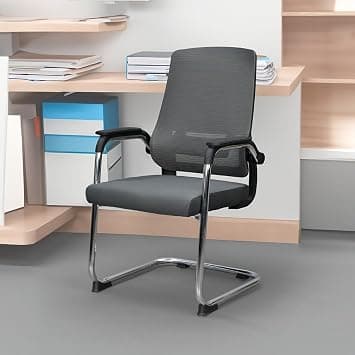Royaloak Tivoli Office Chair | High Grade Nylon Mesh | High Back Support | Comfortable Seating | Comfortable Armrest | Chrome Finish Steel Legs | Visitor Chair for Office Work على Amazon.ae - متتبع الأسعار