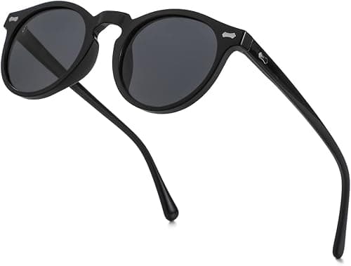 Vintage Polarized Sunglasses for Men Women Round Retro Classic Fashion Eyewear UV400 Protection Sun Glasses on Amazon.ae - Price Tracker