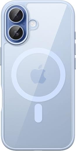 JETech Magnetic Case for iPhone 17 6.3-Inch Compatible with MagSafe, Shockproof Phone Bumper Cover, Solid Color Matte TPU Frame, Anti-Scratch Clear Back (Mist Blue) - Best Deal Finder