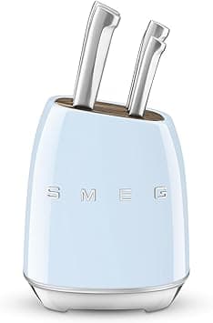 SMEG Knife Set KBSF02PB – Premium 6-Piece Stainless Steel Knife Block, Italian Design, Ergonomic Handles, Durable and Sharp Blades, Pastel Blue on Amazon.ae - Price Tracker