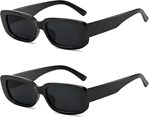 Retro Rectangle Sunglasses Women and Men Vintage Small Square Sun Glasses Protection Glasse, UV400 Protection Glasse, Vintage Driving Glasses 90’s Fashion Narrow Square Frame on Amazon.ae - Price Tracker