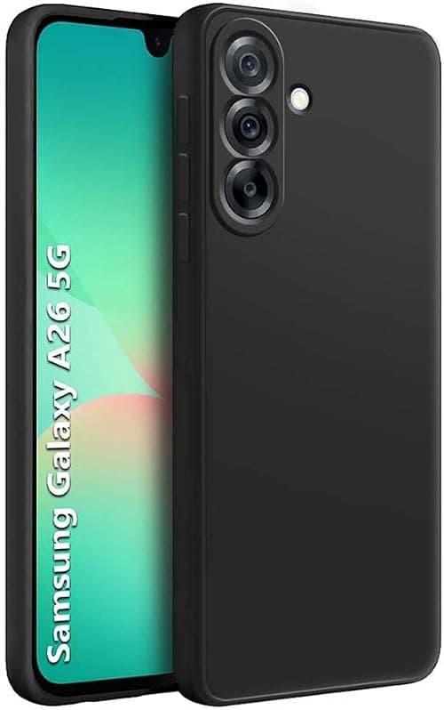 Case for Samsung Galaxy A26 / A17 / M17 / F17 Cover Black Slim Fit Soft Back TPU Flexible Silicone Cover Matte for Samsung Galaxy A26 / A17 / M17 / F17 by Emodil (Black) on Amazon.ae - Price Tracker