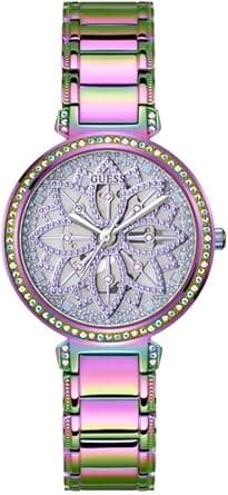 GUESS US Women's Iridescent Floral Cut-Through Analog Watch on Amazon.ae - Price Tracker