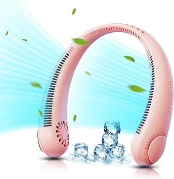 Neck Fan, Portable Neck Fan USB Rechargeable, Hands Free Bladeless Personal Fan with 360°Cooling Airflow, 3 Wind Speed for Home Office Travel Sports Outdoor Summer على Amazon.ae - متتبع الأسعار