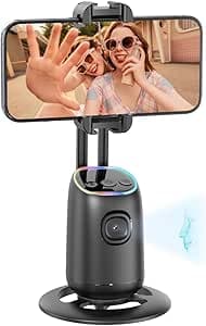 DIGI CORE P05 Auto Face Tracking Phone Holder 360° Smart Gimbal Stabilizer With Adjustable Lens & Colorful Lights For Smartphone Vlog Live Chat And Selfies AI Gesture Control Mobile Stand Tripod Stand on Amazon.ae - Price Tracker