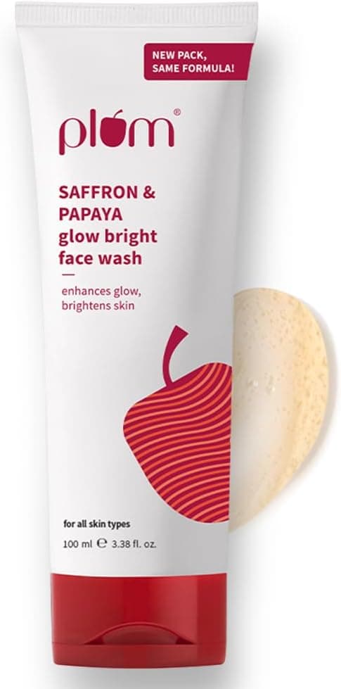 Plum Saffron & Papaya Glow & Brightening Face Wash with Vitamin B5 | Boosts Glow & Brightens Skin | Non-Drying | All Skin Types | Bright Gel Face Wash for Women & Men | for All Skin Types | 100ml on Amazon.ae - Price Tracker