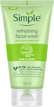 Simple Refreshing Facial Wash, Make-Up Remover With Pro-Vitamin B5, Vegan, No Perfume And Alcohol, Vitamin E Anti-Oxidant, Soap-Free, Hypoallergenic, Sensitive Skin, 150Ml - Amazon.ae Price Tracker