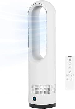 Bladeless Fan,22Inch Cooling Tower Fan 80° Oscillating with Remote, 9H Timer, 8 Speeds, Portable Quiet Cooling Fan for Indoor, Bedroom, Home Office Room(White) on Amazon.ae - Price Tracker