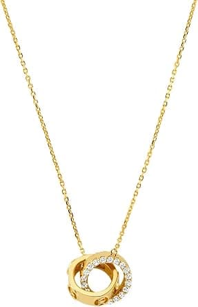 Michael Kors Women's Gold tone Semi precious with spring ring closure Pendant necklace - Best Deal Finder