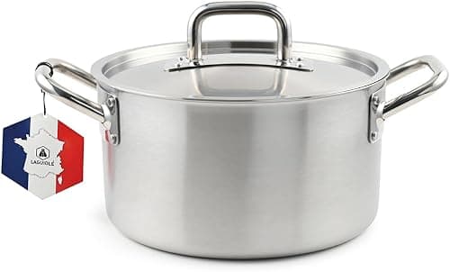 LAGUIOLE, Triplex Soup Pot 28 x 17 cm Triplex Stainless Steel 304/Aluminium/430, Capacity 10 L, Compatible with All Hobs Including Induction, Easy Cleaning, Silver on Amazon.ae - Price Tracker