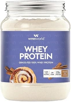 wmnworld Grass-fed Whey Protein Powder, No Artificial flavour, 23g of Protein, Cinnamon Bun, 500g on Amazon.ae - Price Tracker